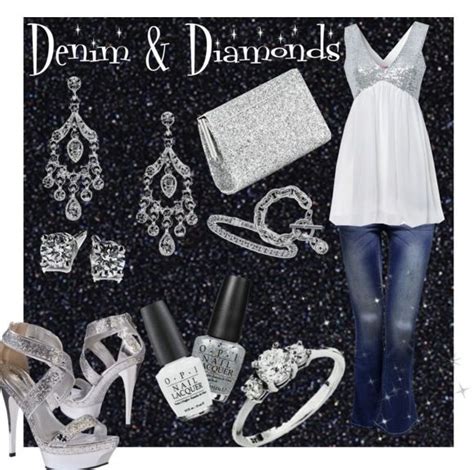 Denim And Diamonds Fashion Collage By Daniellejevette Created On Polyvore Diamonds And Denim