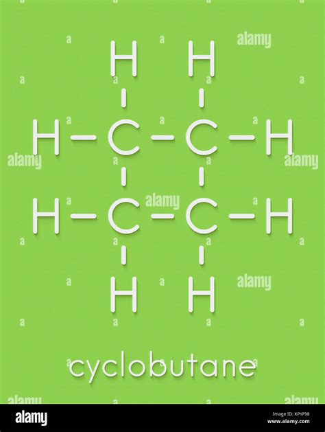 Alcanos Cíclicos Cycloalkane Cyclobutane Molécula Fórmula