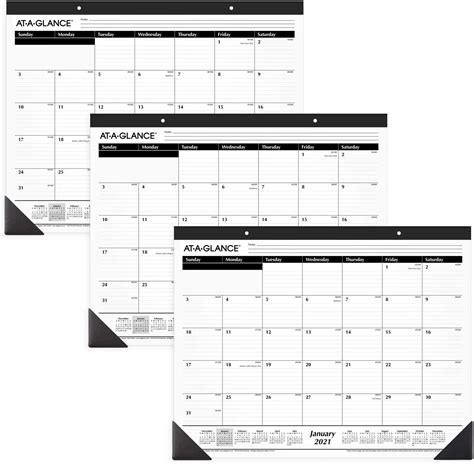 2021 Desk Calendars By At A Glance Monthly Desk Pads 21