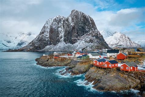 Hamnoy Fishing Village On Lofoten Islands Norway Stock Image Image