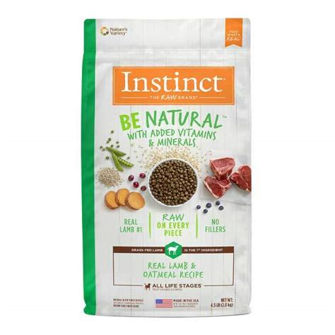 As per product reviews, instinct be natural real lamb & oatmeal recipe has been great for many dogs with allergies. Nature's Variety Instinct Be Natural Lamb & Oatmeal Recipe ...