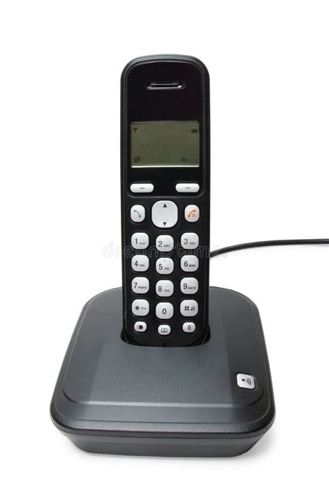 Black Digital Cordless Phone Stock Photo Image Of Touchtone Number