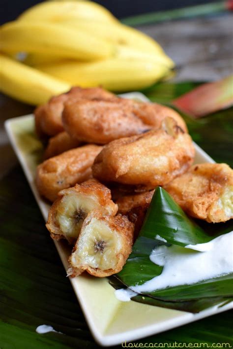 Fried Bananas With Sweet Coconut Sauce Fried Banana Recipes Fried