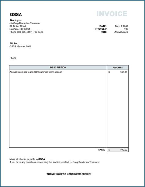 √ Free Printable Simple Invoice Template Templateral With Free Bill