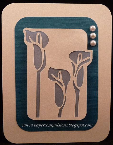 Calla Lily Card Svg Cut Files And Templates By Papercompulsions Paper