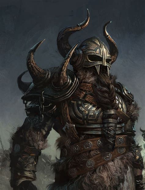 An Image Of A Man In Armor With Horns