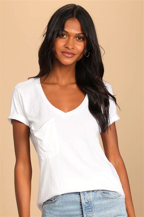 White Tee White Top Short Sleeve Shirt T Shirt Lulus