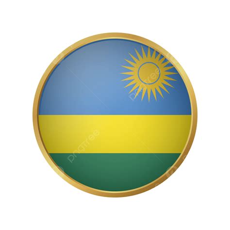 Circle Golden Frame Vector Hd Images Rwanda Flag Vector With Circle