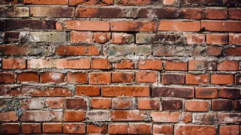 Weathered Red Brick Wall Texture Background Stone Wall Brick Wall