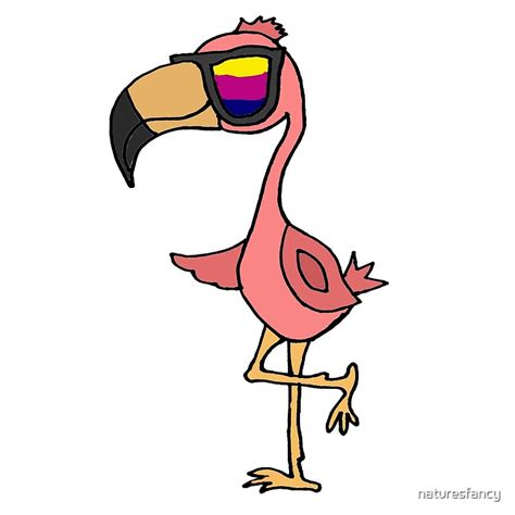 Cool Funny Flamingo With Sunglasses By Naturesfancy Redbubble