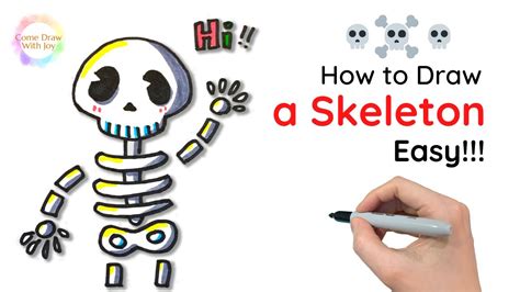 How To Draw A Skeleton Easy For Beginners Draw Simple Skeleton Head