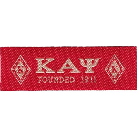 Kappa Alpha Psi Founded 1911 Thin Woven Label Iron On Patch Pack Of 2