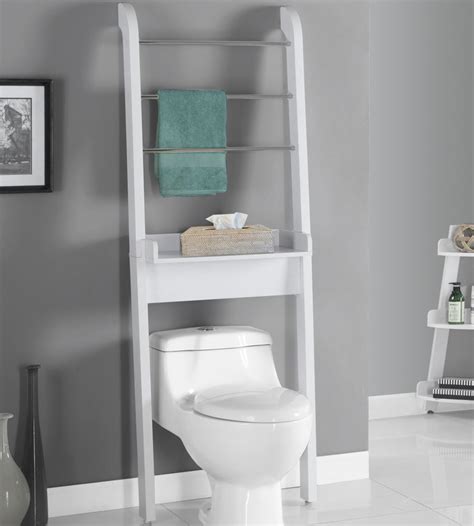 Own a small bathroom and wondering how to decorate? Over the Toilet Storage Unit in Over the Toilet Shelving