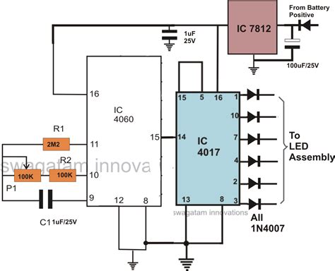 The best example is the warning light on a car dashboard. Hobby Electronic Circuits: Car LED Chasing Tail Light, Brake Light Circuit