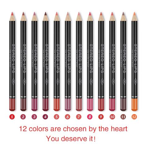 Farben Marke Glatte Nude Farbe Lip Bleistifte Matte Lipliner