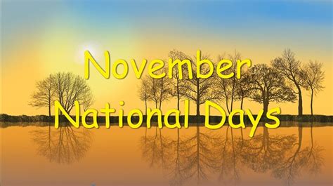 What Are The National Days In November Discoverycentre