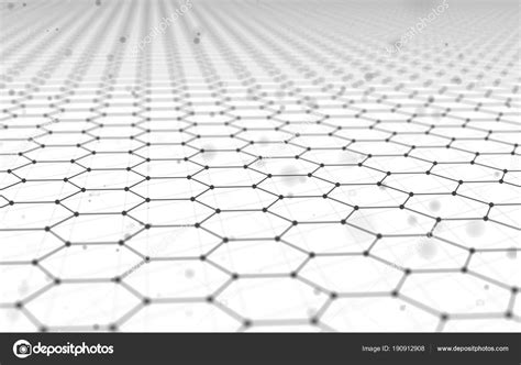 Futuristic Hexagon Pattern Abstract Background 3d Render Illustration