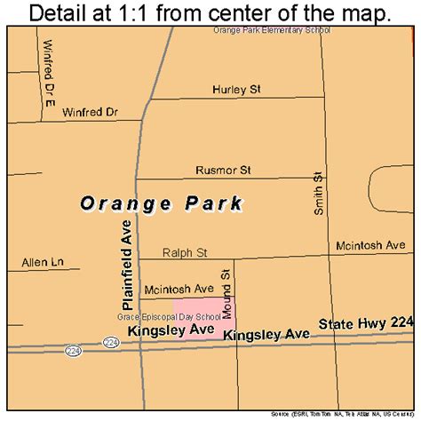 Orange Park Florida Street Map 1252125