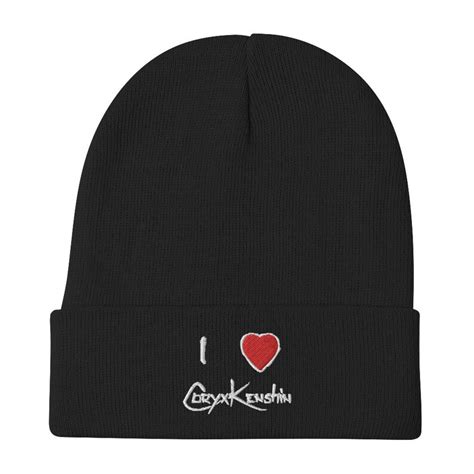 I Love Coryxkenshin Embroidered Youtuber Embroidery Beanie Etsy