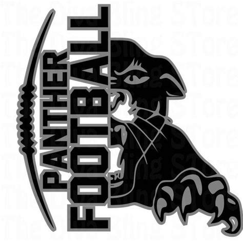 Panther Football 2color Svg File Etsy Estampas