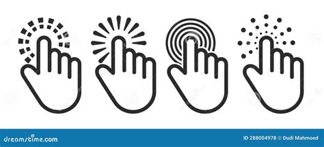 Touch Iconillustration Of Hand Or Finger Touching The Screen Or