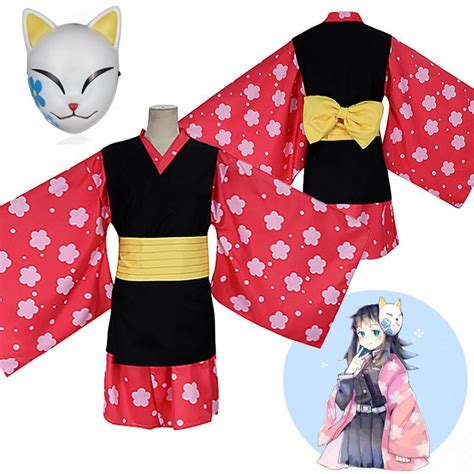Anime Demon Slayer Kimetsu No Yaiba Makomo Full Set Cosplay Costume