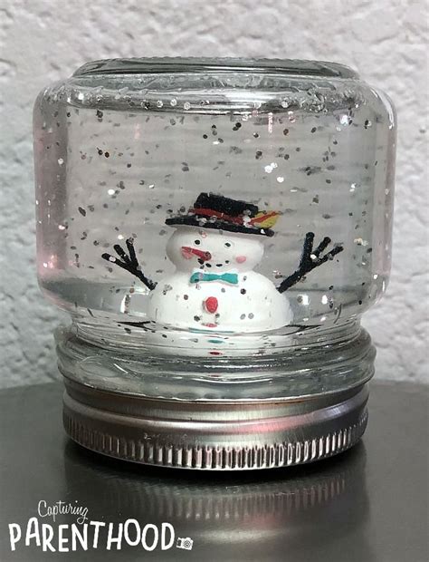 Diy Snow Globe Sensory Jar • Capturing Parenthood Snow Globes Snow