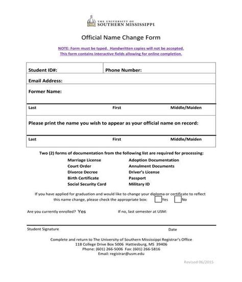 Free 18 Name Change Forms In Pdf Ms Word