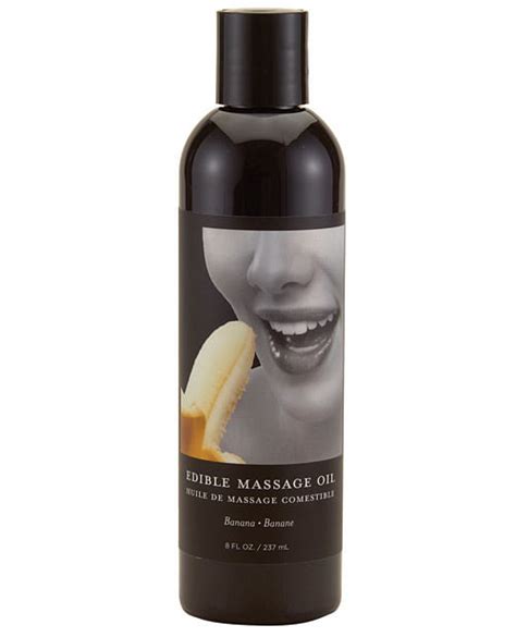 Earthly Body Edible Massage Oil 8 Oz Banana