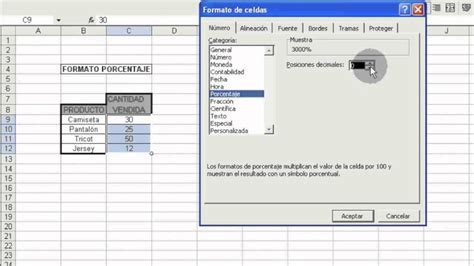 Excel Formato Porcentaje Youtube