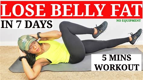 How to reduce side belly fat in 7 days. LOSE FAT in 7 Days ( belly , waist & abs ) | 5 Min Home Workout | Adaure Osuala - YouTube