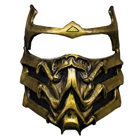 ADULT MORTAL KOMBAT Scorpion Dlx Halloween Costume Face Mask Trick Treat Studios PicClick