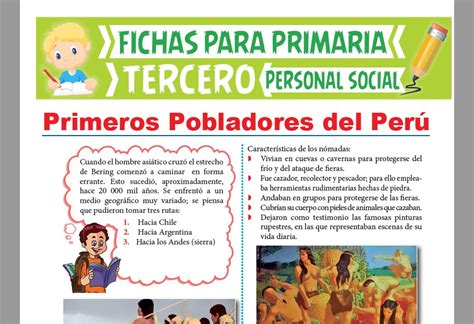 Primeros Pobladores Peruanos Para Tercer Grado De Primaria 2024