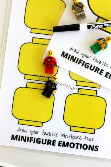 Lego Minifigure Drawing Emotions Activity Emotions Activities Lego