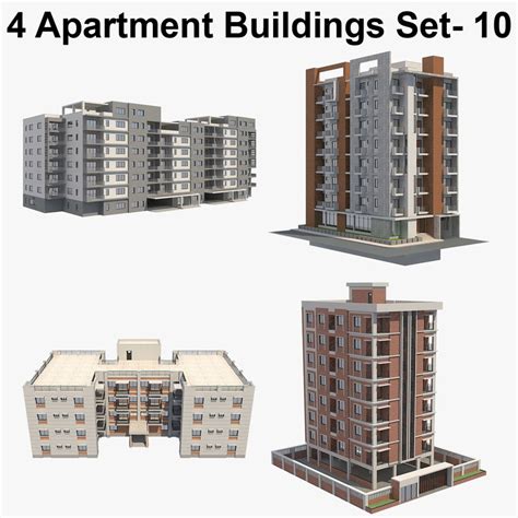 Apartment Building 3d Model Turbosquid 1437584