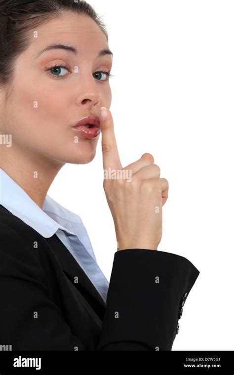 Women Asking For Silence Stock Photo Alamy