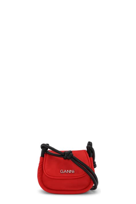 Red Knot Mini Flap Over Bag Ganni Us