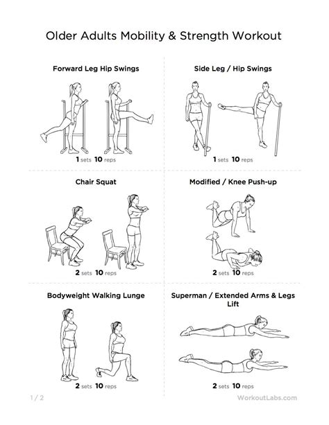 Older Adults Mobility And Strength At Home Workout Pack For Seniors