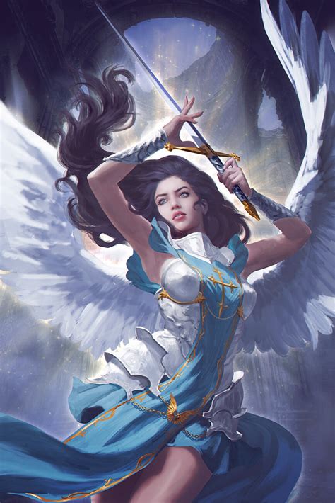 Paladin Angel Caterina Kalymniou Character Art Angel Art Angel Artwork