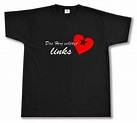 Das Herz schlägt links (T-Shirt, Sonstige, T-Shirts, Bekleidung)