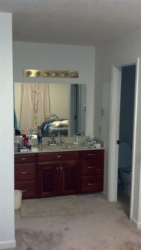 If you need to be able to use the sink; Help with bathroom sink and vanity located in master bedroom