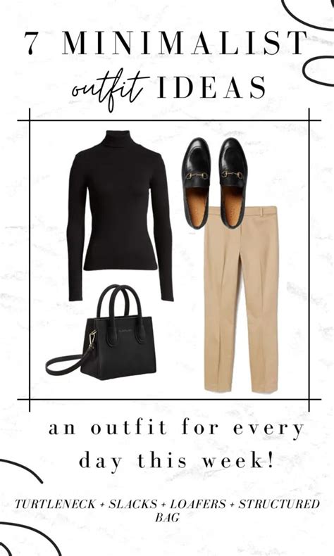 Minimalist Outfit Ideas For Every Day This Week Minimalist Fashion
