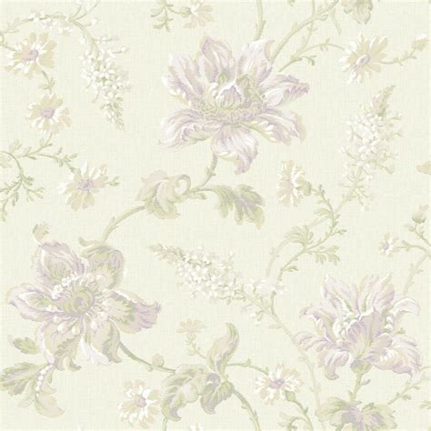 York Wallcoverings Sapphire Oasis Pearlamethyst Floral Wallpaper The