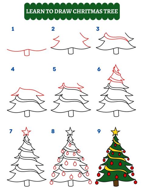Como Dibujar Un Arbol De Navidad Aprender A Dibujar