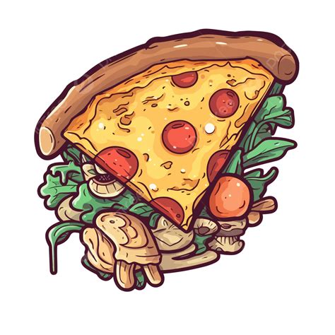 Pizza De Junk Food Vetor Png Comida Não Saudável Pizza Comida Imagem Png E Vetor Para