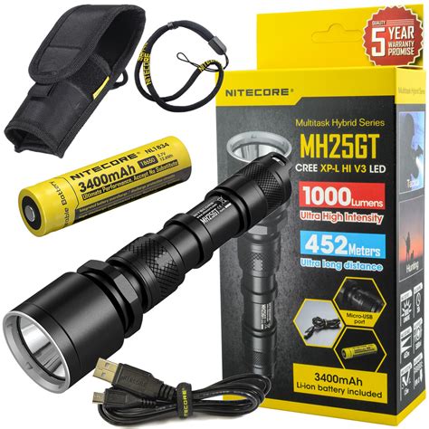 Nitecore Mh25gt Rechargeable Led Flashlight 1000 Lumens Lightjunction