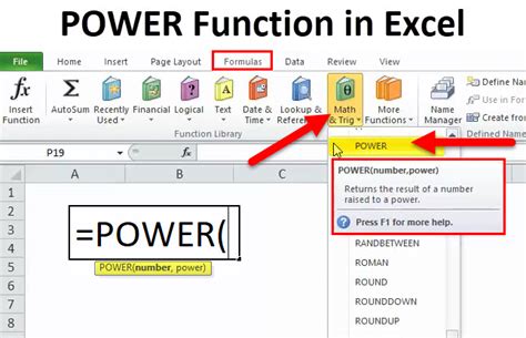 Power In Excel Formula Examples How To Use Power Function