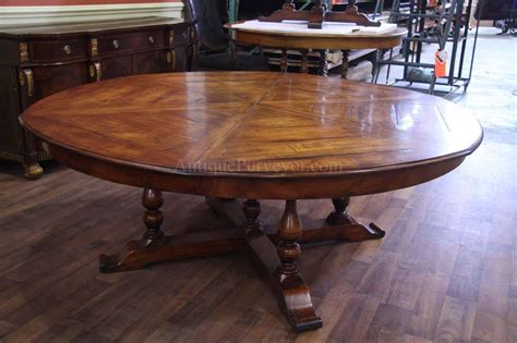 Jupe Table Extra Large Round Solid Walnut Round Dining Table