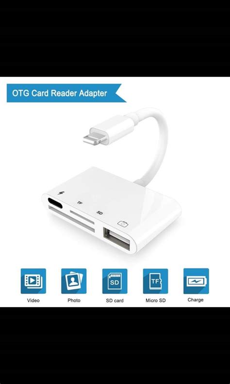 Lightning Cable To 4 In 1 Camera Card Reader Usb Sd Computers And Tech