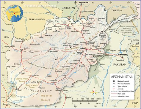 Western Asia Map Kabul